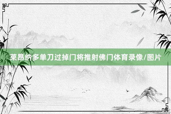 莱昂纳多单刀过掉门将推射佛门体育录像/图片