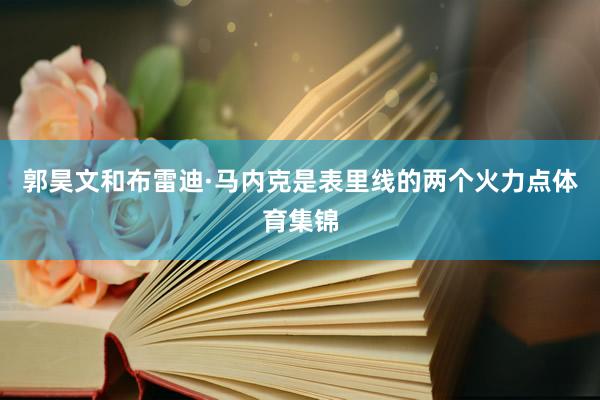 郭昊文和布雷迪·马内克是表里线的两个火力点体育集锦