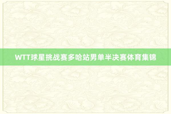 WTT球星挑战赛多哈站男单半决赛体育集锦