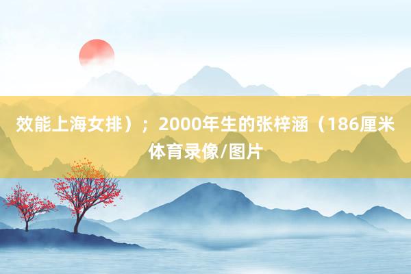 效能上海女排）；2000年生的张梓涵（186厘米体育录像/图片