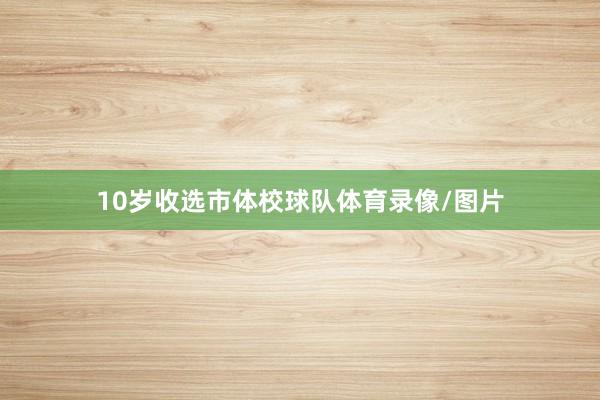 10岁收选市体校球队体育录像/图片
