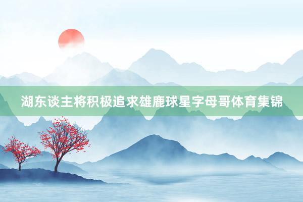 湖东谈主将积极追求雄鹿球星字母哥体育集锦