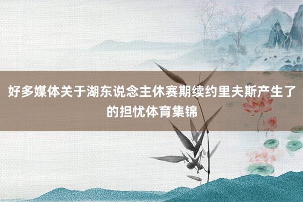 好多媒体关于湖东说念主休赛期续约里夫斯产生了的担忧体育集锦